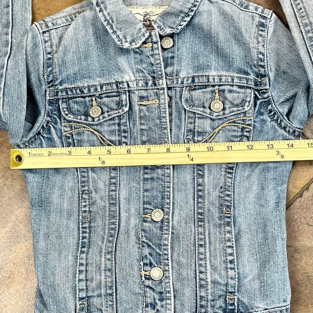Old Navy Blue Jean Button Down Jacket Medium